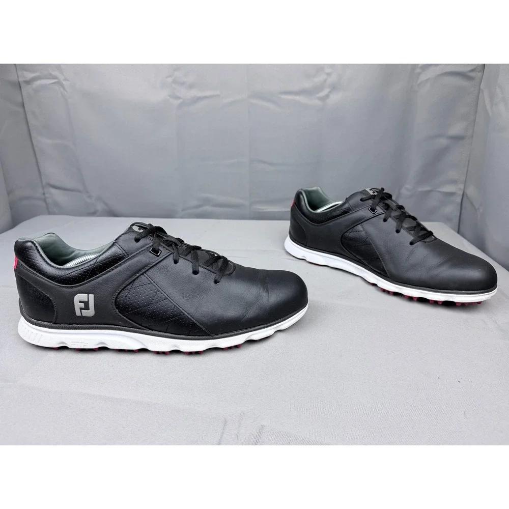 FootJoy Pro SL Men 12 M Black Leather Spikeless Golf Shoes 53594